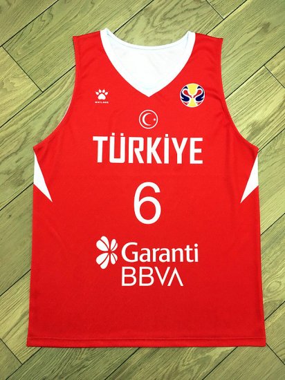 Cedi Osman 6 Team Turkey Basketball Jersey Printed Red